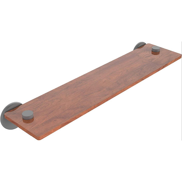 Loon Peak® Davontai Solid Wood Bracket Shelf with Towel Bar Wayfair